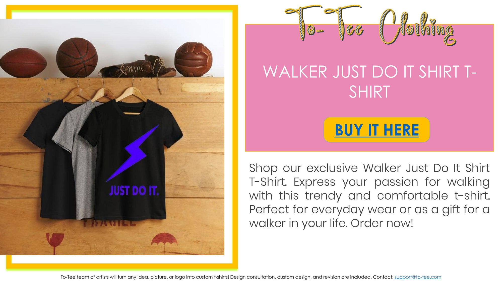 Stylish And Comfortable 'Just Do It' Tee Shirt For Everyday Wear