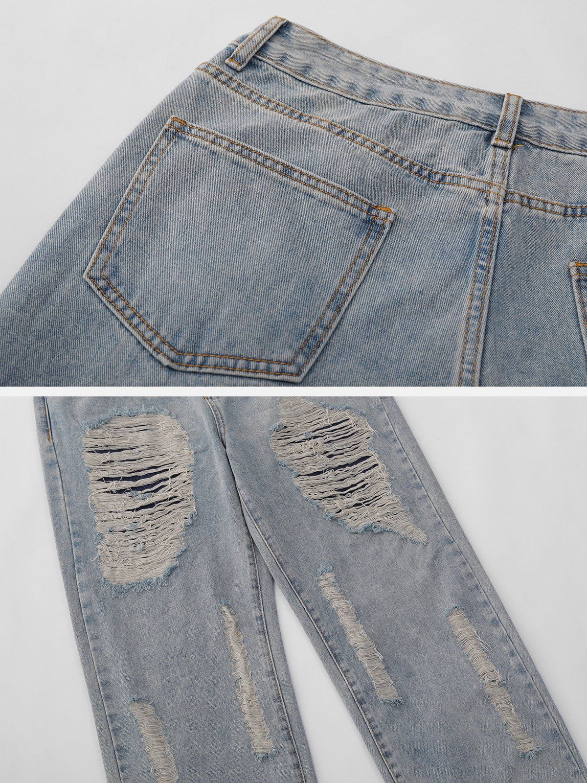 Eprezzy® - Broken Holes Jeans Streetwear Fashion - eprezzy.com