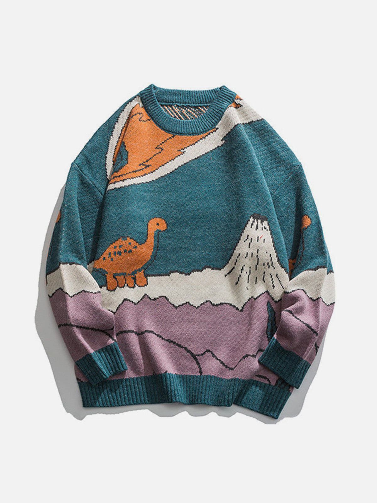 Eprezzy® - Cartoon Little Dinosaur Knit Sweater Streetwear Fashion - eprezzy.com