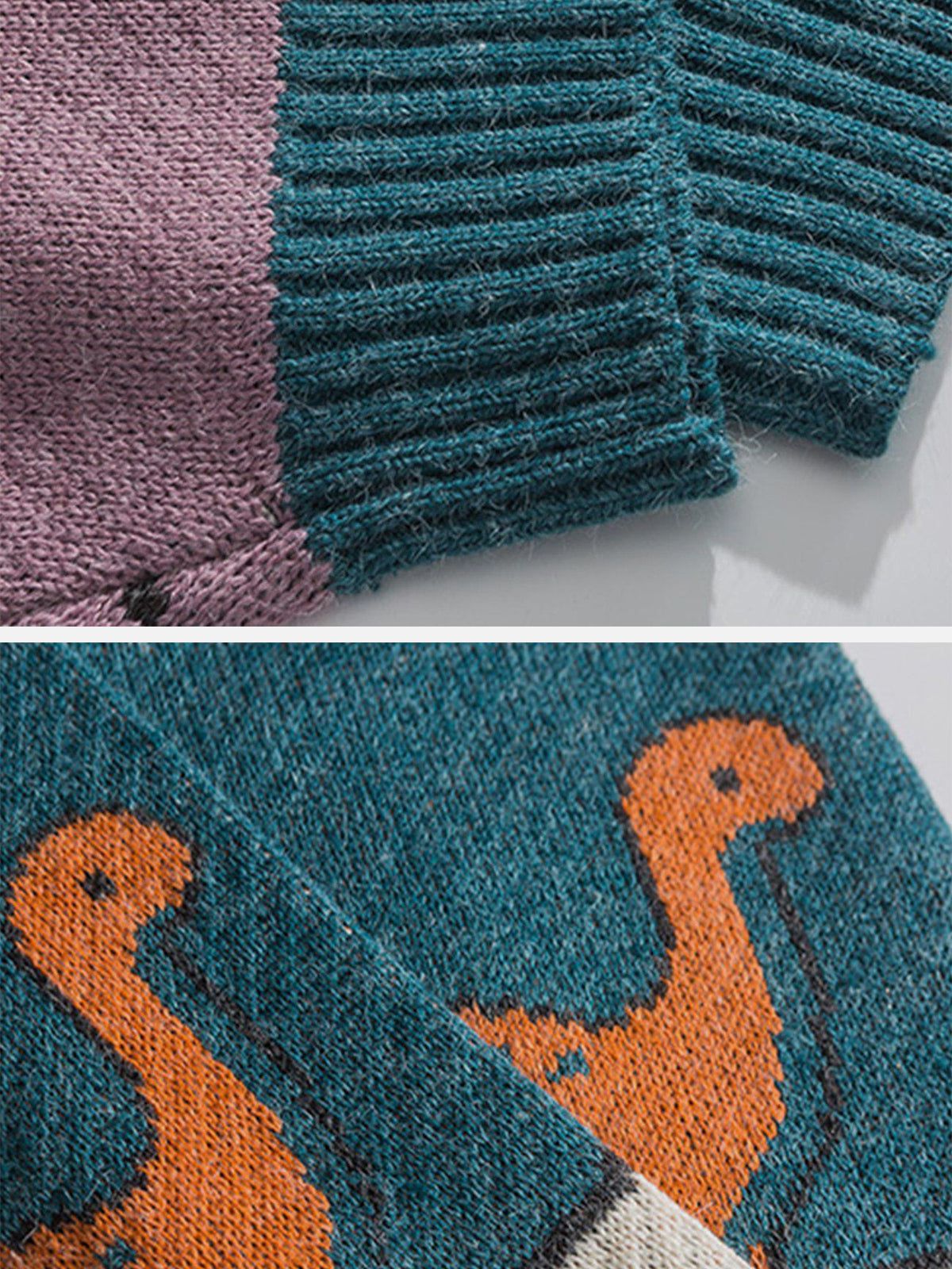 Eprezzy® - Cartoon Little Dinosaur Knit Sweater Streetwear Fashion - eprezzy.com