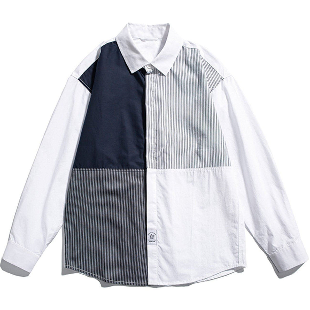 Eprezzy® - Color Matching Long-sleeved Shirt Streetwear Fashion - eprezzy.com