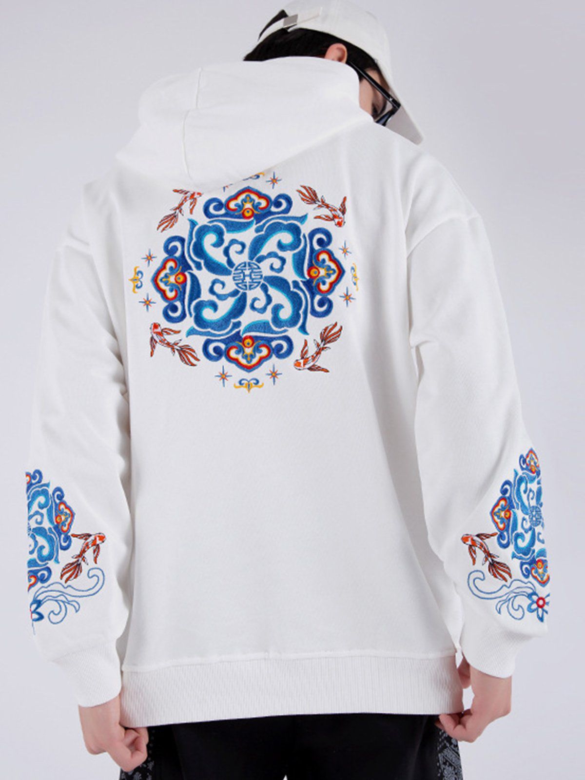 Eprezzy® - Embroidery Carp Hoodie Streetwear Fashion - eprezzy.com