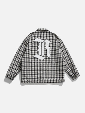 Eprezzy® - Embroidery Checkerboard Jacket Streetwear Fashion - eprezzy.com