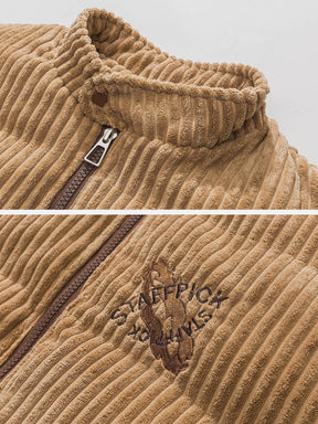 Eprezzy® - Embroidery Coral Fleece Winter Coat Streetwear Fashion - eprezzy.com