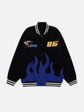 Eprezzy® - Embroidery Flame Jacket Streetwear Fashion - eprezzy.com
