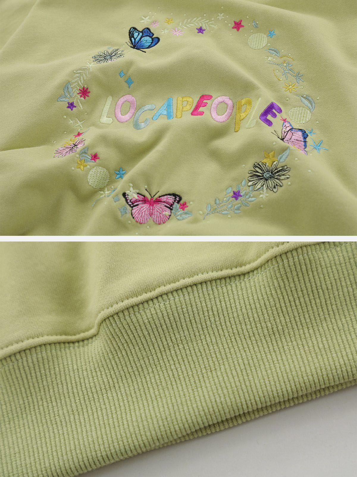 Eprezzy® - Embroidery Flower Butterfly Circle Hoodie Streetwear Fashion - eprezzy.com