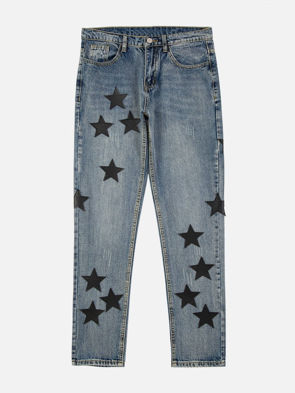 Eprezzy® - Embroidery Multi Star Jeans Streetwear Fashion - eprezzy.com