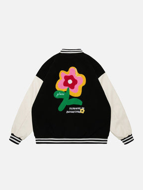 Eprezzy® - Embroidery Patchwork Flowers Patten Jacket Streetwear Fashion - eprezzy.com
