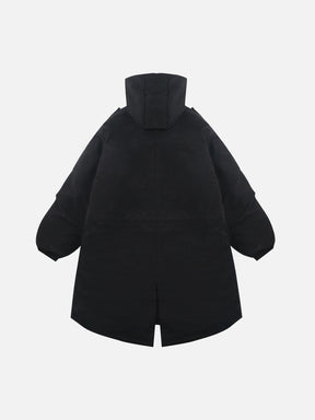 Eprezzy® - F Badge Embroidered Extended Winter Coat Streetwear Fashion - eprezzy.com