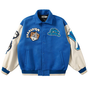 Eprezzy® - FIRE BLUE Baseball Jacket Streetwear Fashion - eprezzy.com