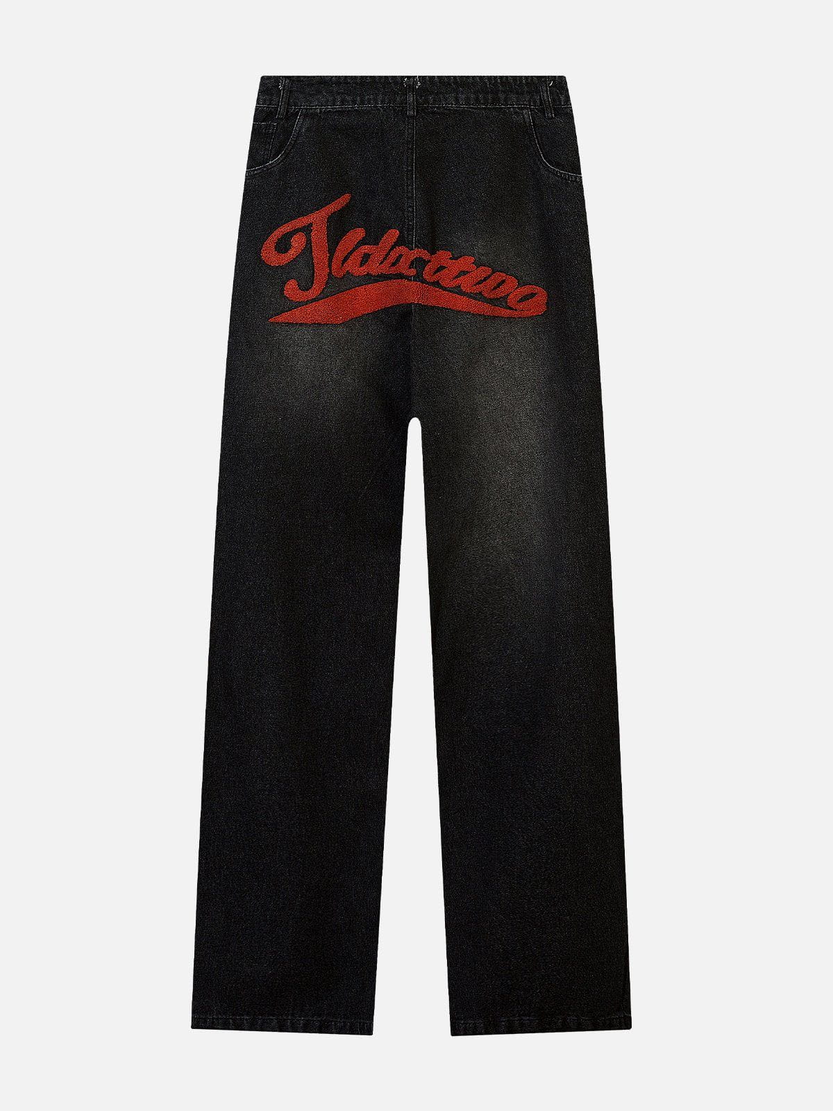 Eprezzy® - Flocked Letter Jeans Streetwear Fashion - eprezzy.com