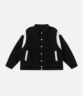 Eprezzy® - Flocking Letters Tweed Varsity Jacket Streetwear Fashion - eprezzy.com