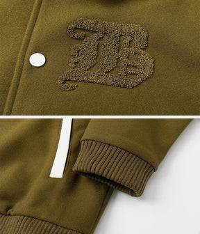 Eprezzy® - Flocking Letters Tweed Varsity Jacket Streetwear Fashion - eprezzy.com