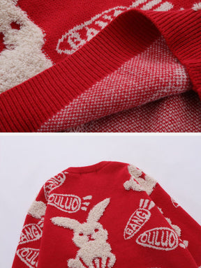 Eprezzy® - Flocking Rabbit Knit Sweater Streetwear Fashion - eprezzy.com