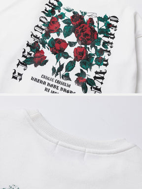 Eprezzy® - Floral Print Sweatshirt Streetwear Fashion - eprezzy.com