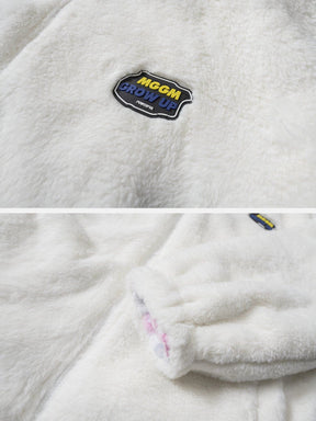 Eprezzy® - Floral Reversible Sherpa Winter Coat Streetwear Fashion - eprezzy.com