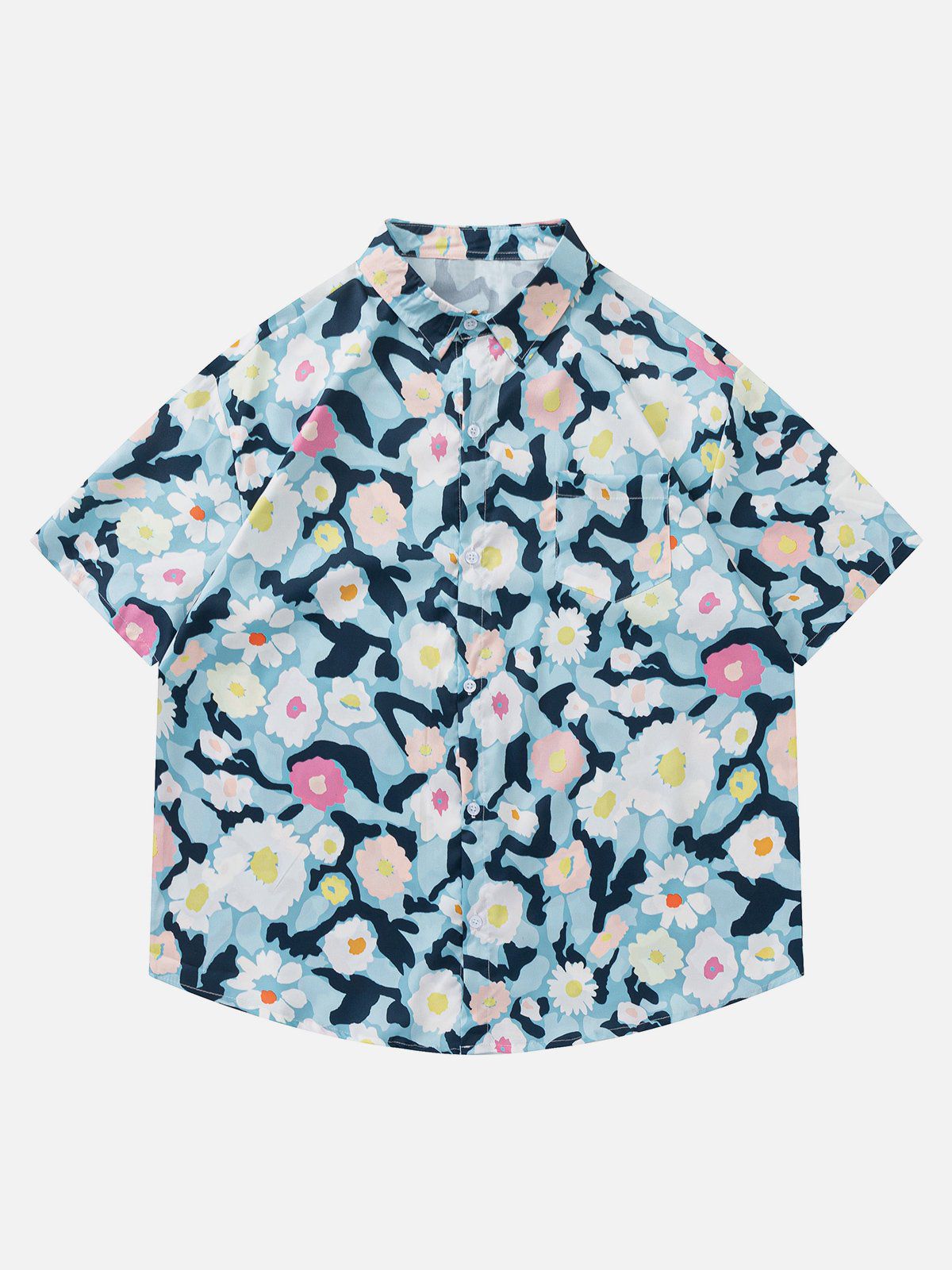 Eprezzy® - Flower All-over Print Short Sleeve Shirts Streetwear Fashion - eprezzy.com