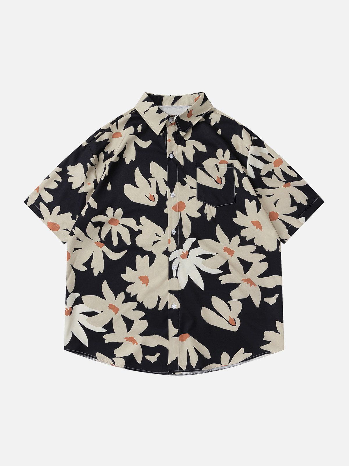 Eprezzy® - Flowers Print Short Sleeve Shirt Streetwear Fashion - eprezzy.com