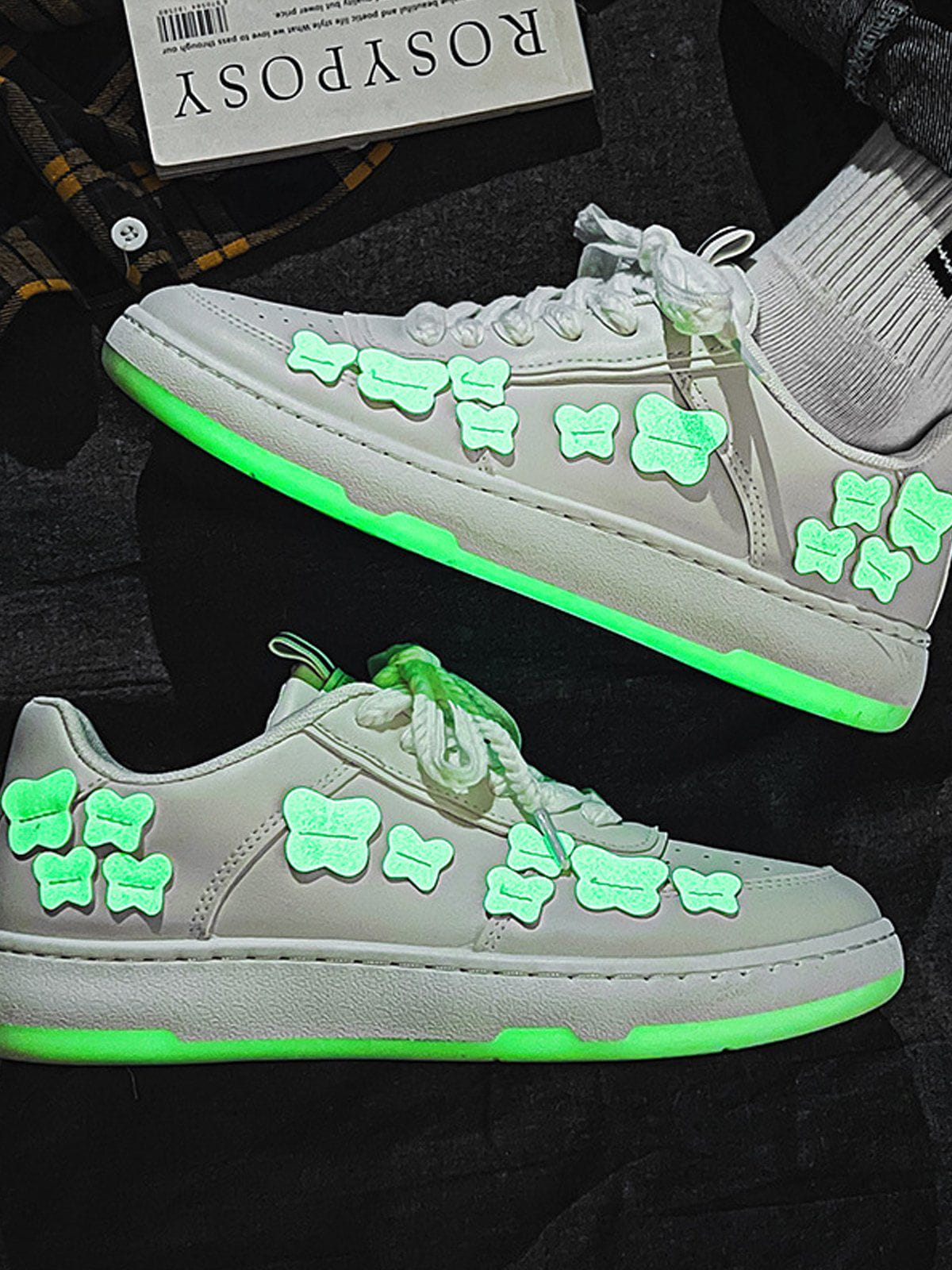 Eprezzy® - Fluorescent Butterfly Skate Shoes Streetwear Fashion - eprezzy.com