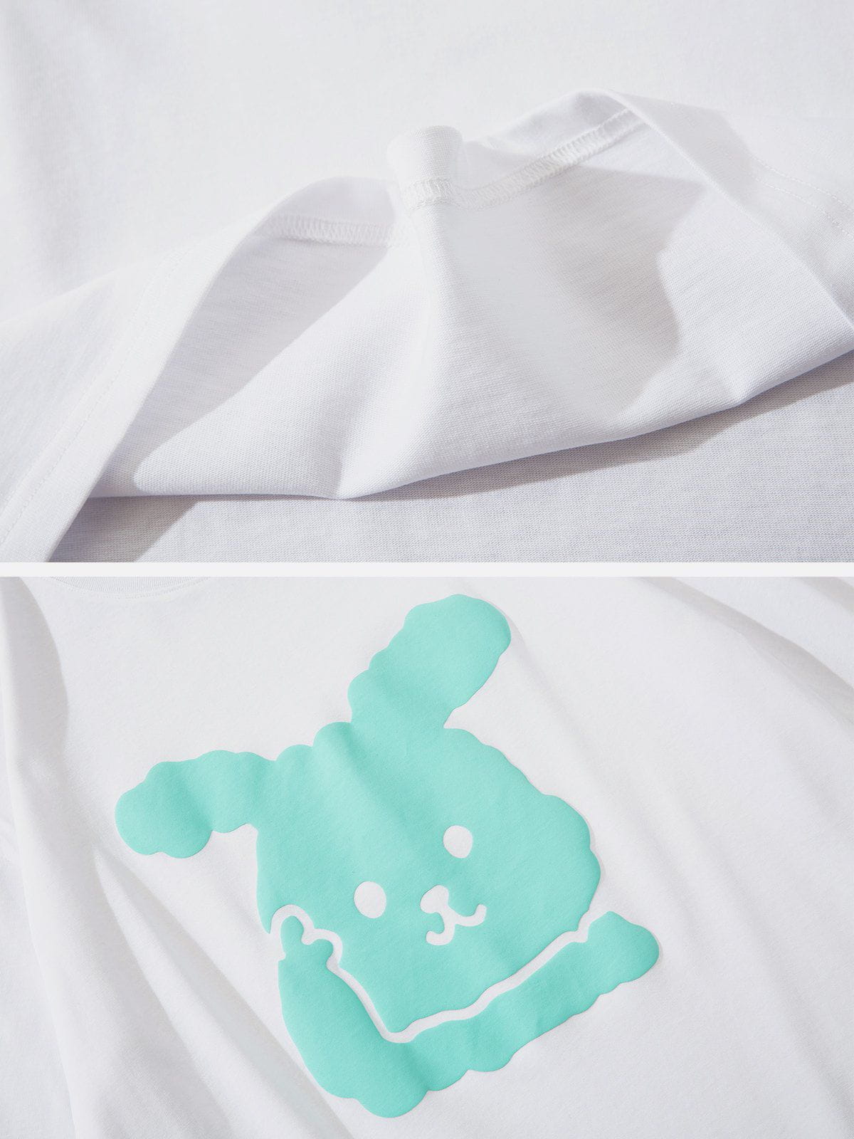Eprezzy® - Foam Rabbit Print Tee Streetwear Fashion - eprezzy.com
