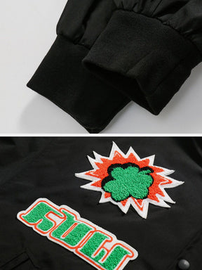 Eprezzy® - Four Leaf Clover Embroidery Jackets Streetwear Fashion - eprezzy.com