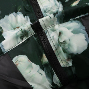 Eprezzy® - Full White Rose Print Winter Coat Streetwear Fashion - eprezzy.com