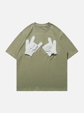 Eprezzy® - Gloves Gestures Graphic Tee Streetwear Fashion - eprezzy.com