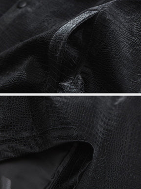 Eprezzy® - Gothic Letter Embroidered Leather Jacket Streetwear Fashion - eprezzy.com