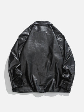 Eprezzy® - Gothic Letter Print Leather Jacket Streetwear Fashion - eprezzy.com