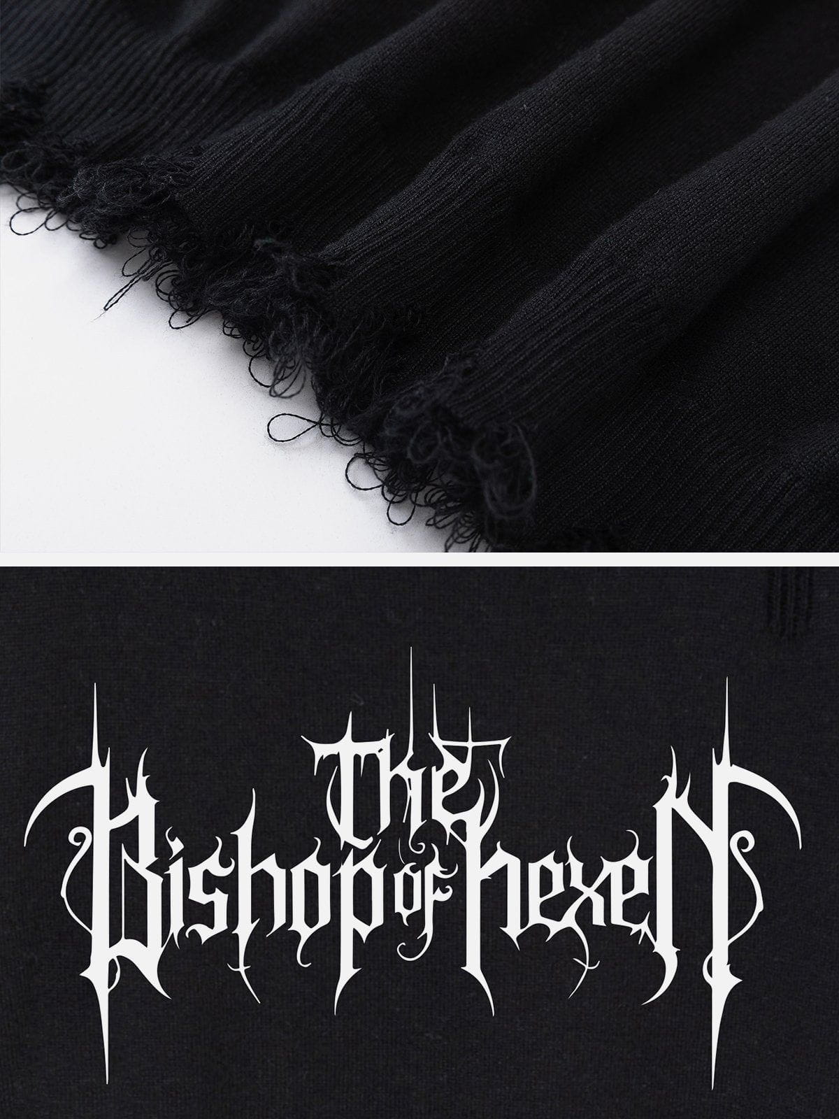 Eprezzy® - Gothic Letter Print Sweater Vest Streetwear Fashion - eprezzy.com