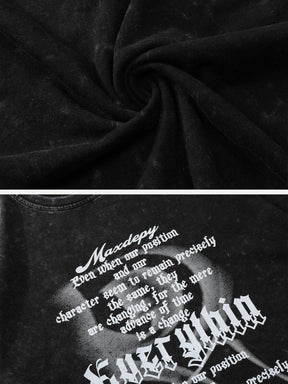 Eprezzy® - Gothic Letter Print Tee Streetwear Fashion - eprezzy.com