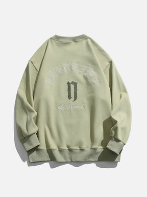 Eprezzy® - Gothic Lettering Embroidered Sweatshirt Streetwear Fashion - eprezzy.com