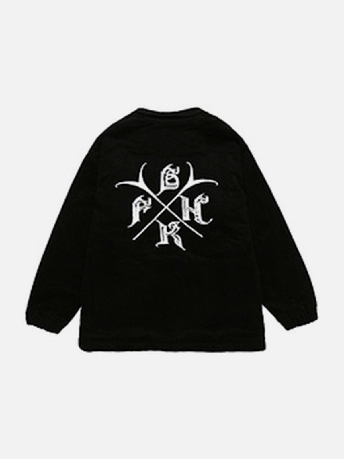 Eprezzy® - Gothic Monogram Embroidered Corduroy Winter Coat Streetwear Fashion - eprezzy.com
