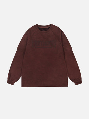 Eprezzy® - Gothic Monogram Suede Sweatshirt Streetwear Fashion - eprezzy.com