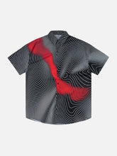 Eprezzy® - Gradient Psychedelic Line Short Sleeve Shirt Streetwear Fashion - eprezzy.com