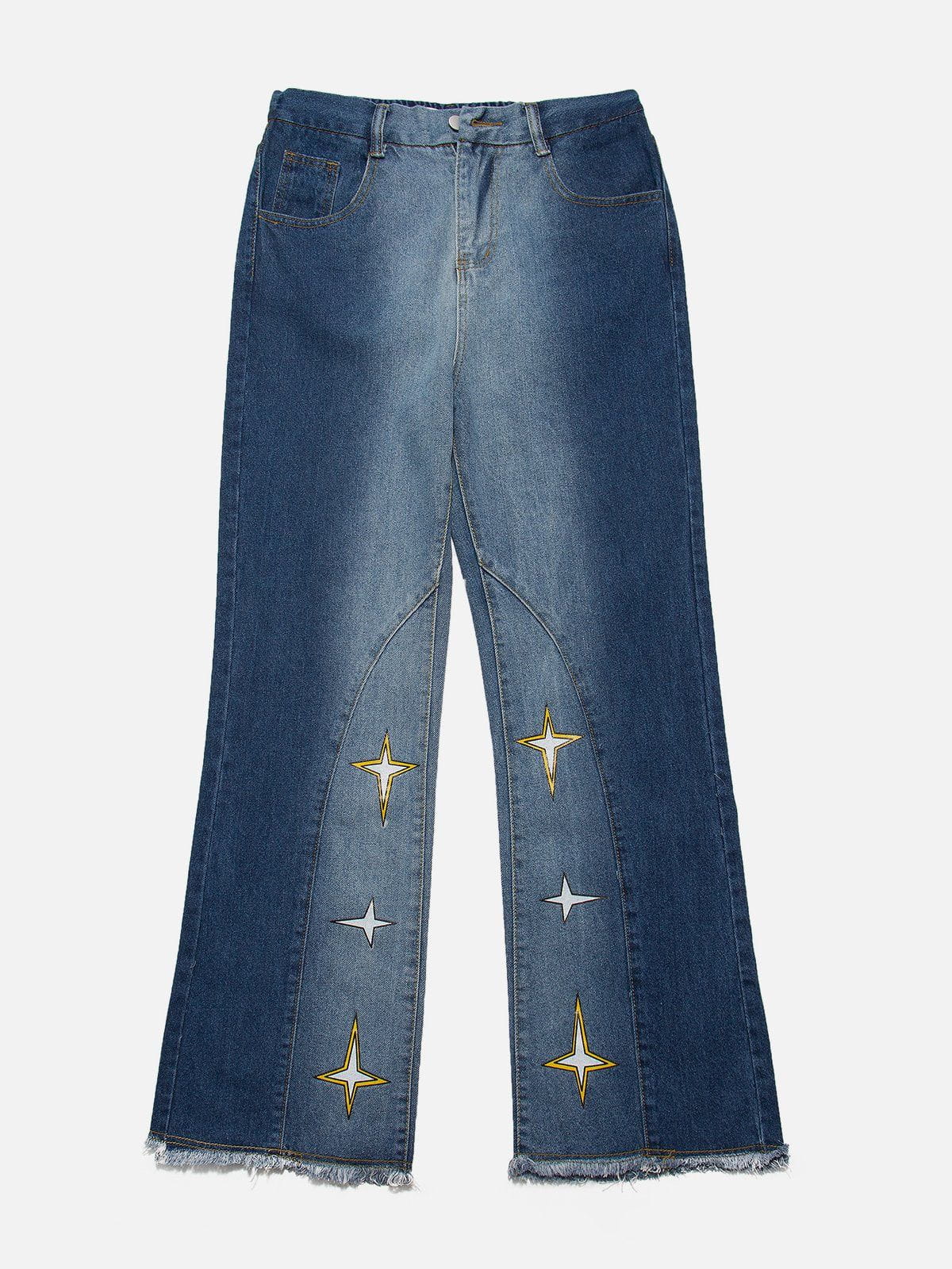 Eprezzy® - Gradient Star Graphic Jeans Streetwear Fashion - eprezzy.com