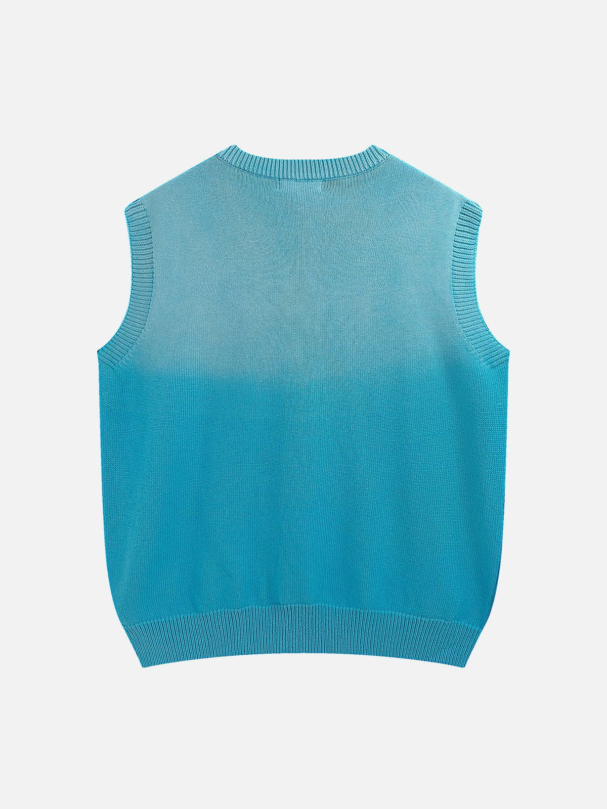 Eprezzy® - Gradient Sweater Vest Streetwear Fashion - eprezzy.com