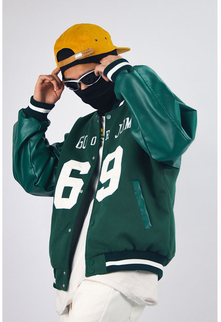 Eprezzy® - Green SML Baseball Jacket Streetwear Fashion - eprezzy.com