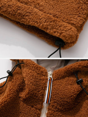 Eprezzy® - Half Zipper Sherpa Winter Coat Streetwear Fashion - eprezzy.com