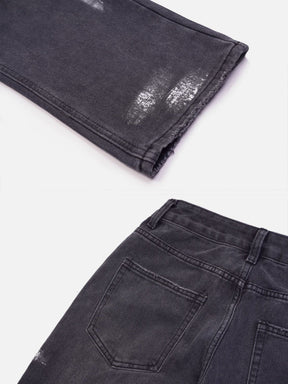 Eprezzy® - Hand Painted Cross Hole Jeans Streetwear Fashion - eprezzy.com