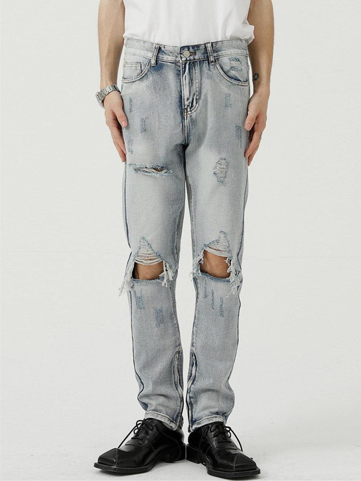 Eprezzy® - Hole Design Jeans Streetwear Fashion - eprezzy.com