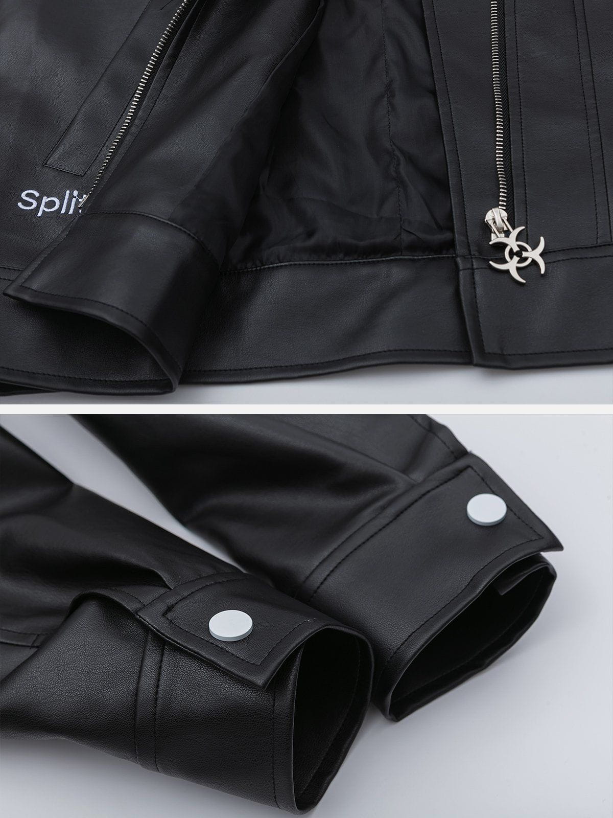 Eprezzy® - Inclined Zipper PU Jacket Streetwear Fashion - eprezzy.com