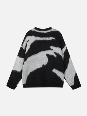 Eprezzy® - Irregular Contrasting Color Sweater Streetwear Fashion - eprezzy.com
