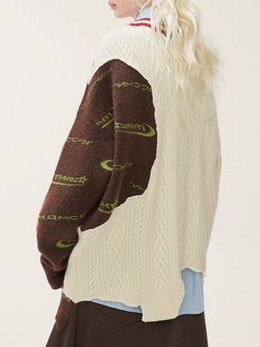 Eprezzy® - Irregular Patchwork Sweater Streetwear Fashion - eprezzy.com