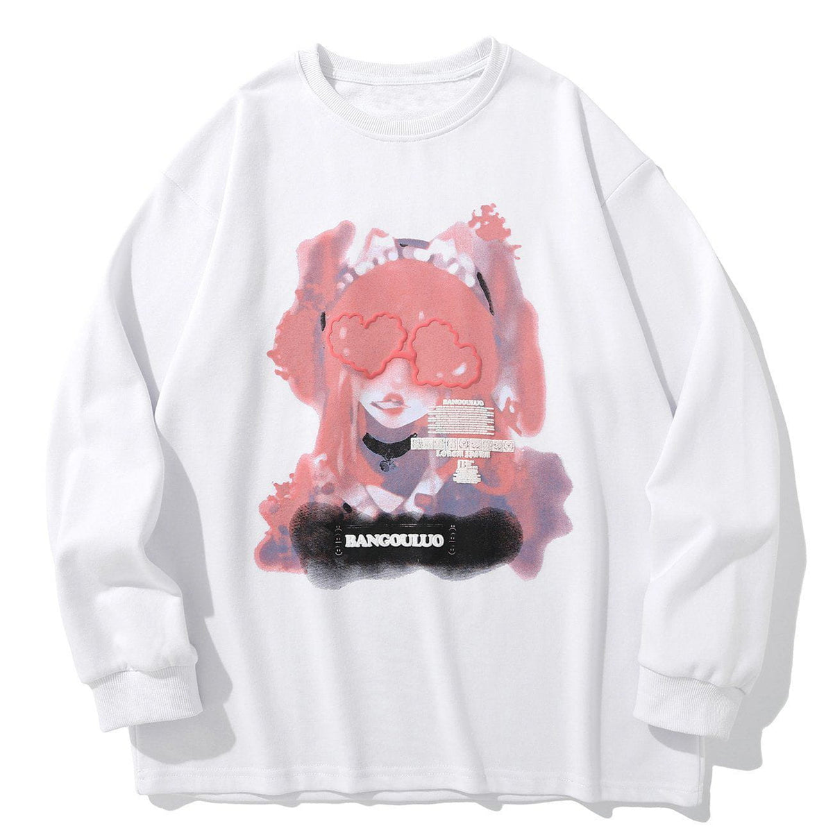 Eprezzy® - Japanese Graffiti Cartoon Girl Print Sweatshirt Streetwear Fashion - eprezzy.com