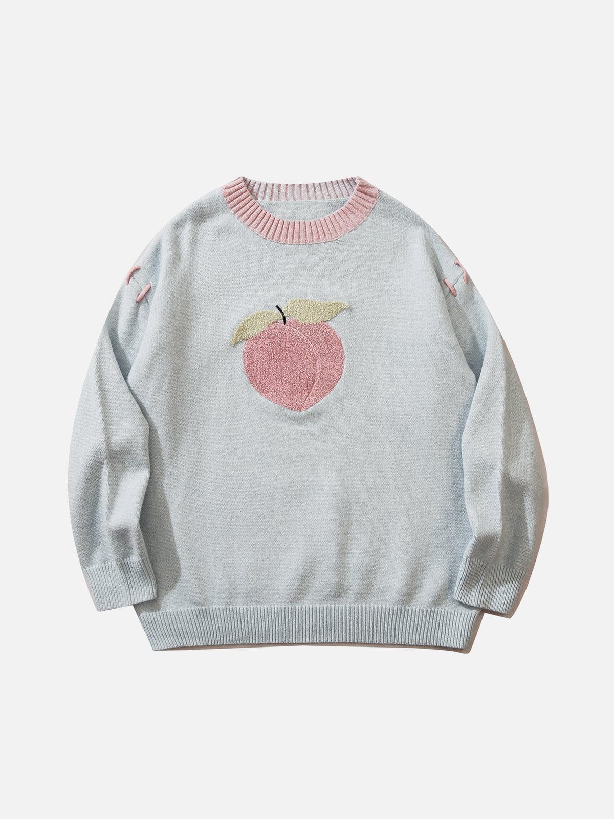 Eprezzy® - Juicy Peach Flocking Sweater Streetwear Fashion - eprezzy.com
