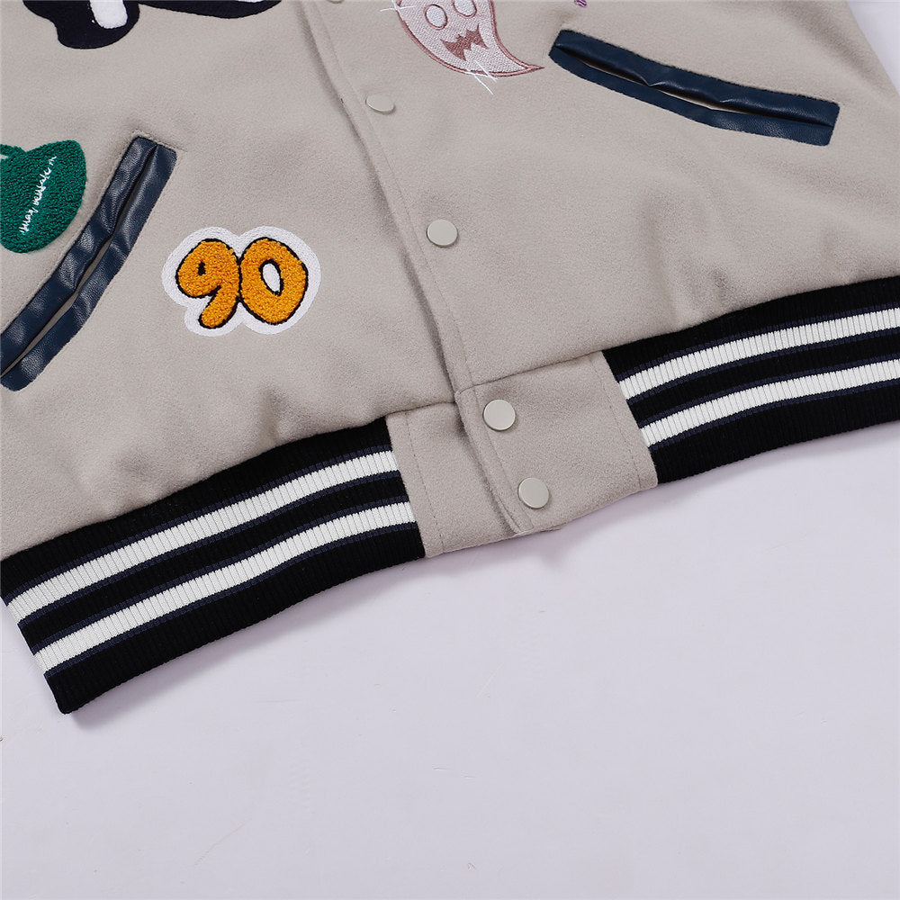 Eprezzy® - KB90 Ivory Baseball Jacket Streetwear Fashion - eprezzy.com