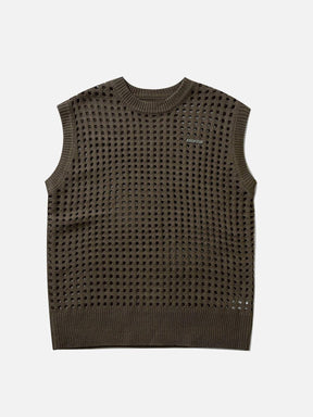 Eprezzy® - Knitted Cutout Sweater Vest Streetwear Fashion - eprezzy.com