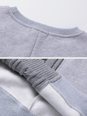 Eprezzy® - Knitted Patchwork Sweatshirt Streetwear Fashion - eprezzy.com