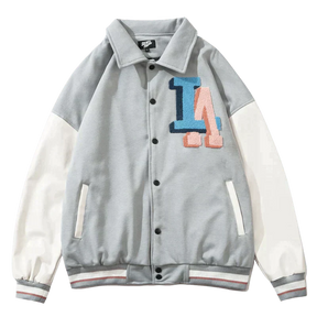 Eprezzy® - LA Gray Baseball Jacket Streetwear Fashion - eprezzy.com
